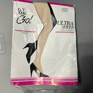 On the Go! Queen Oatmeal Ultra Sheer Hosiery